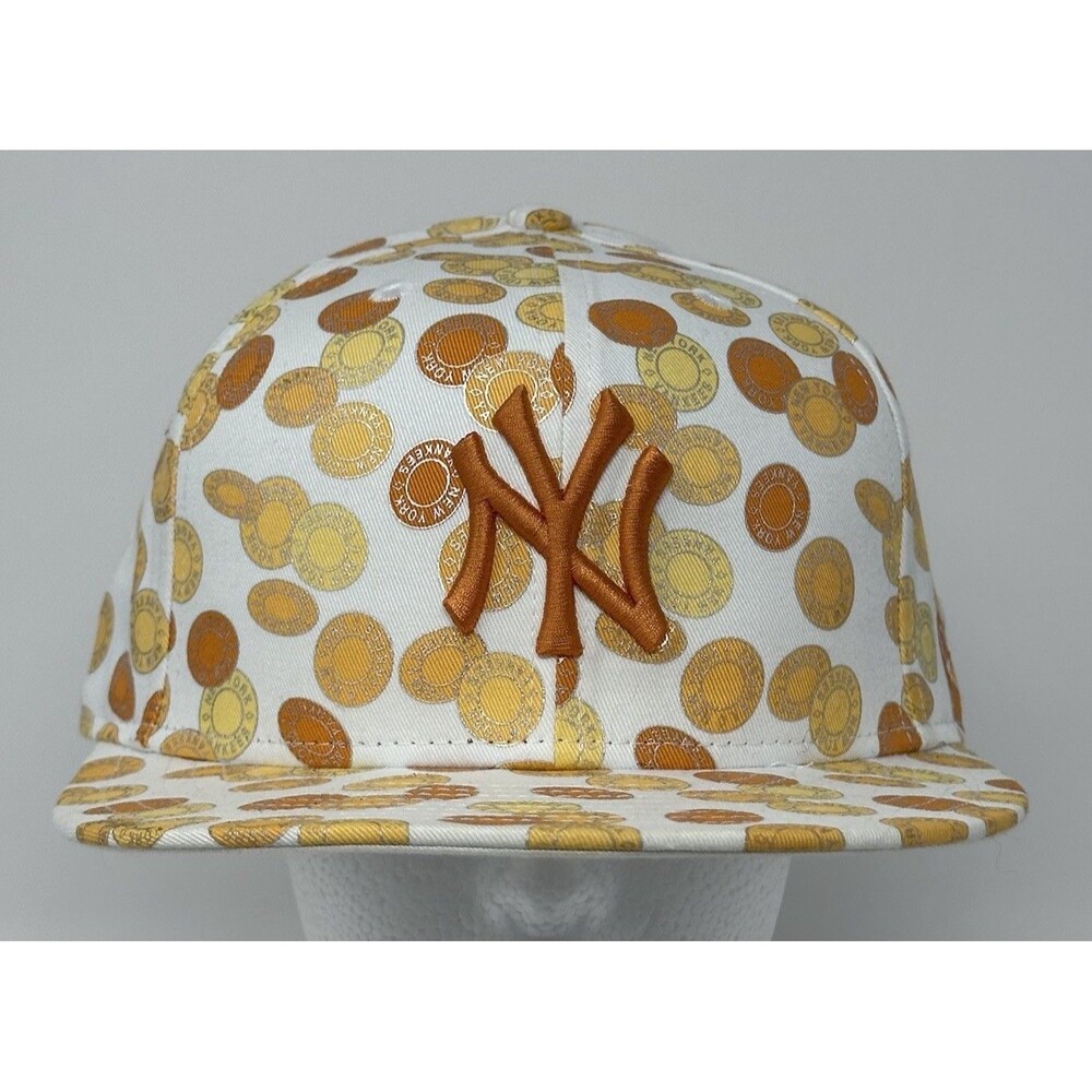 New Era New York Yankees 59Fifty Fitted Hat Men’s 7 1/2 Coins Tokens SAMPLE